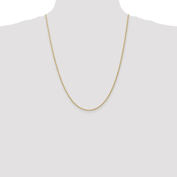 14K 1.5mm Regular Rope with Lobster Clasp Chain