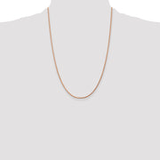 14K Rose Gold 1.75mm Diamond-cut Rope with Lobster Clasp Chain