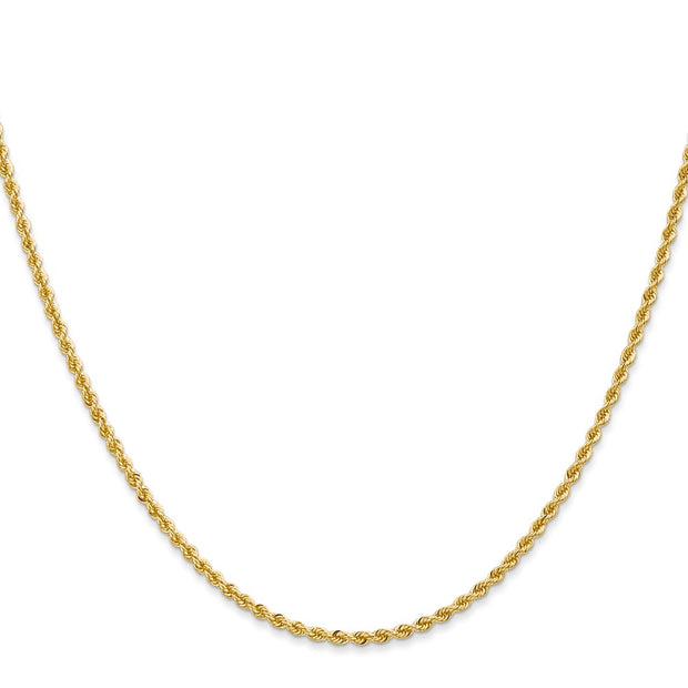 14K 2mm Regular Rope with Lobster Clasp Chain