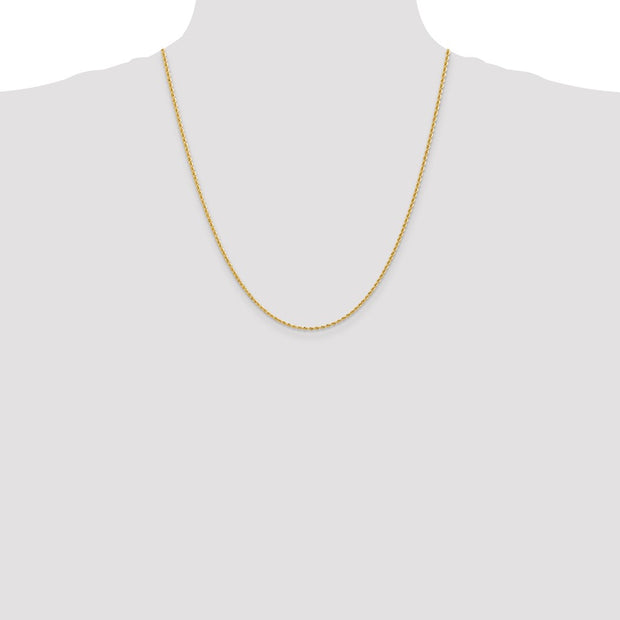14K 2mm Regular Rope with Lobster Clasp Chain