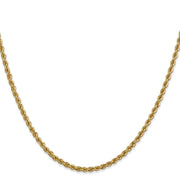 14K 2.5mm Regular Rope with Lobster Clasp Chain
