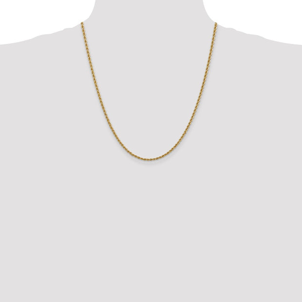 14K 2.5mm Regular Rope with Lobster Clasp Chain