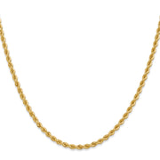 14K 2.75mm Regular Rope with Lobster Clasp Chain