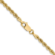 14K 2.75mm Regular Rope with Lobster Clasp Chain