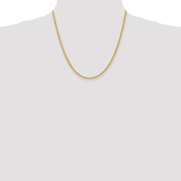 14K 2.75mm Regular Rope with Lobster Clasp Chain
