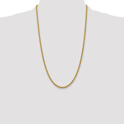 14K 3mm Regular Rope with Lobster Clasp Chain