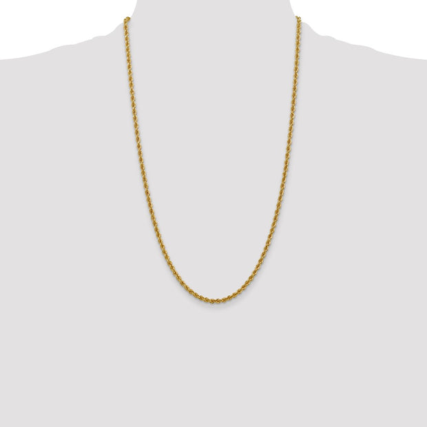 14K 3mm Regular Rope with Lobster Clasp Chain