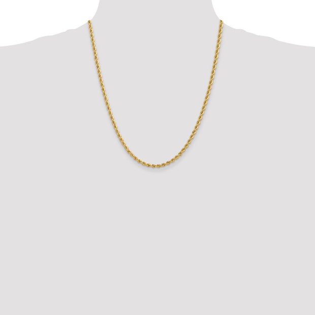 14K 3.65mm Regular Rope with Lobster Clasp Chain