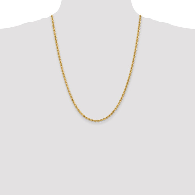 14K 3.65mm Regular Rope with Lobster Clasp Chain