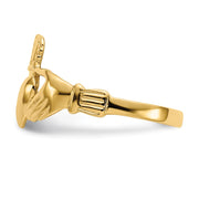 14k Polished Claddagh Ring