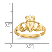 14k Polished Claddagh Ring