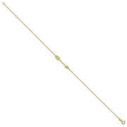 14K Polished Arrow Anklet Plus Extender