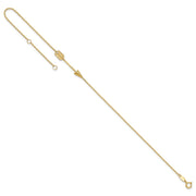 14K Polished Arrow Anklet Plus Extender