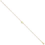 14K Cut-out Wing Anklet Plus Extender