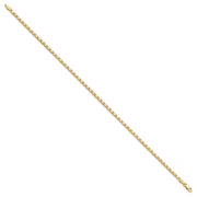 14k Polished Double-Sided Hearts Double Link Anklet