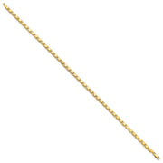 14k Polished Double-Sided Hearts Double Link Anklet