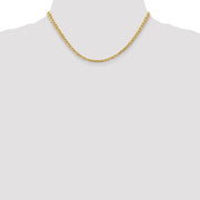 14K 4mm Semi-Solid Anchor with Lobster Clasp Chain