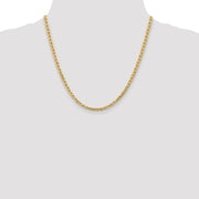 14K 4mm Semi-Solid Anchor with Lobster Clasp Chain