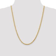 14K 4mm Semi-Solid Anchor with Lobster Clasp Chain