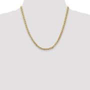 14K 4.75mm Semi-Solid Anchor with Lobster Clasp Chain