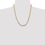 14K 4.75mm Semi-Solid Anchor with Lobster Clasp Chain