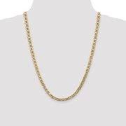 14K 5.5mm Semi-Solid Anchor with Lobster Clasp Chain