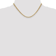 14K 3.35mm Semi-Solid Curb with Lobster Clasp Chain