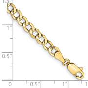 14K 4.3mm Semi-Solid Curb with Lobster Clasp Bracelet