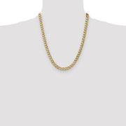 14k 7mm Semi-Solid Curb Chain