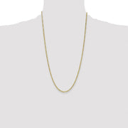 14K 2.5mm Semi-Solid Figaro with Lobster Clasp Chain