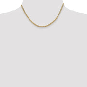 14K 3.2mm Semi-Solid Anchor with Lobster Clasp Chain