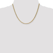 14K 3.2mm Semi-Solid Anchor with Lobster Clasp Chain