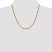 14K 3.2mm Semi-Solid Anchor with Lobster Clasp Chain