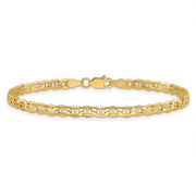 14K 3.2mm Semi-Solid Anchor with Lobster Clasp Anklet