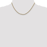 14K 2.5mm Semi-Solid Curb with Lobster Clasp Chain