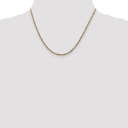 14K 2.5mm Semi-Solid Curb with Lobster Clasp Chain