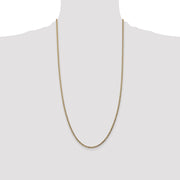 14K 2.5mm Semi-Solid Curb with Lobster Clasp Chain