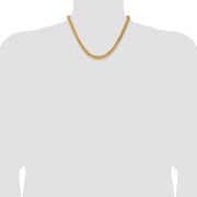 14K 7.3mm Semi-Solid Miami Cuban with Lobster Clasp Chain