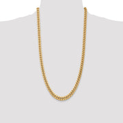 14K 7.3mm Semi-Solid Miami Cuban with Lobster Clasp Chain