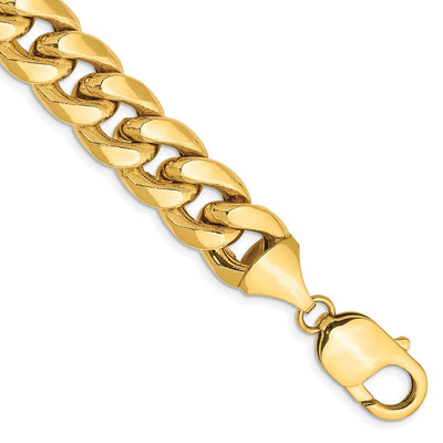 14K 11mm Semi-Solid Miami Cuban with Lobster Clasp Bracelet