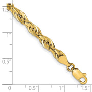 14K 4.75mm Semi Solid Rope with Lobster Clasp Chain
