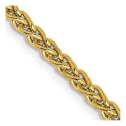 14K 2.75mm Semi-Solid Wheat with Lobster Clasp Chain