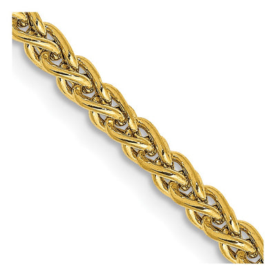 14K 2.75mm Semi-Solid Wheat with Lobster Clasp Chain