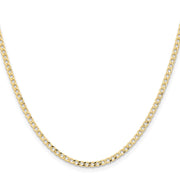 14k 2.85mm Semi-Solid Curb Chain