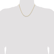 14K 2.85mm Semi-Solid Curb with Lobster Clasp Chain
