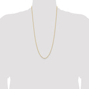14K 2.85mm Semi-Solid Curb with Lobster Clasp Chain