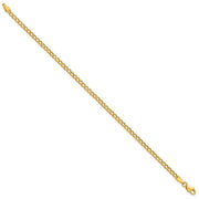 14K 2.85mm Semi-Solid Curb with Lobster Clasp Bracelet