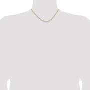 14K 1.85mm Semi-Solid Curb with Lobster Clasp Chain
