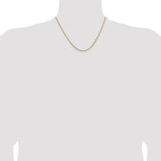14K 1.85mm Semi-Solid Curb with Lobster Clasp Chain