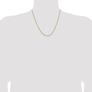 14K 1.85mm Semi-Solid Curb with Lobster Clasp Chain